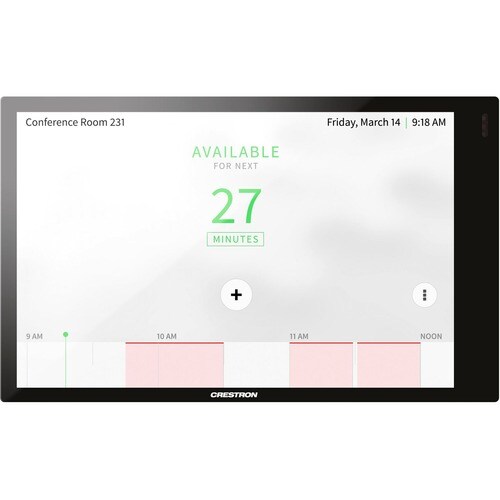 Crestron 7 in. Room Scheduling Touch Screen, Black Smooth - 6.8" Width x 2" Depth x 4.2" Height - Black Smooth