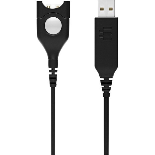 EPOS | SENNHEISER Adapter Cable USB to ED USB-ED 01 - 7.2 ft Easy Disconnect/USB Audio/Data Transfer Cable for Audio Devic