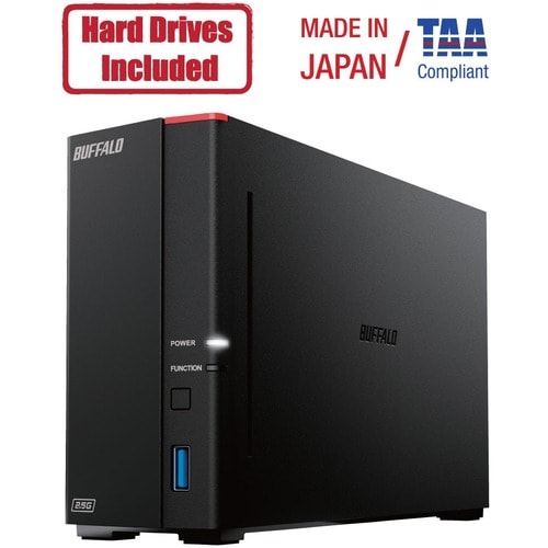 Buffalo LinkStation 710D 8TB Hard Drives Included (1 x 8TB, 1 Bay) - Hexa-core (6 Core) 1.30 GHz - 1 x HDD Supported - 1 x