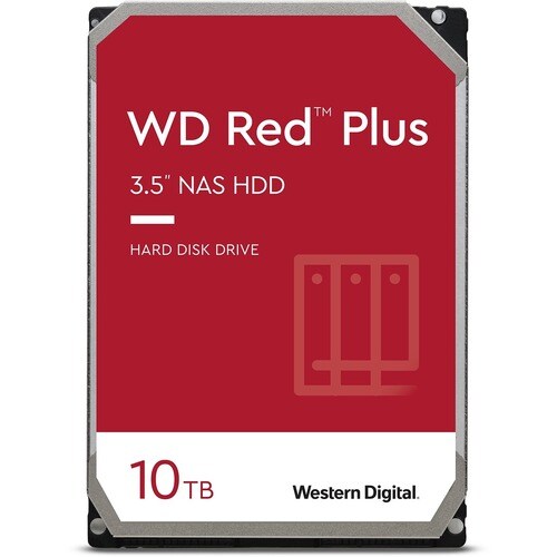 WD Red Plus WD101EFBX 10 TB Hard Drive - 3.5" Internal - SATA (SATA/600) - Conventional Magnetic Recording (CMR) Method - 