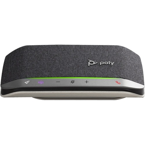 Plantronics Sync 40+ Speakerphone - Black, Silver - TAA Compliant - USB - Microphone - Desktop