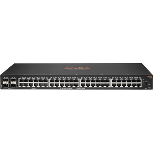Aruba 6100 48G 4SFP+ Switch - 48 Ports - 3 Layer Supported - Modular - 44.20 W Power Consumption - Twisted Pair, Optical F