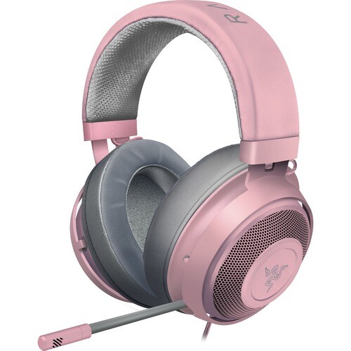 Auriculares de gaming Razer Kraken Cableado Sobre la cabeza - Cuarzo rosa - Binaural - Cerrado - 32Ohm - 12Hz a 28kHz - 13