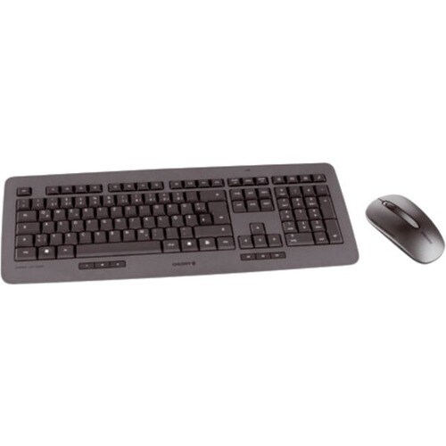 CHERRY DW 5000 Keyboard & Mouse - USB Wireless RF - 105 Key - Belgian - Black - USB Wireless RF Mouse - Optical - 1500 dpi