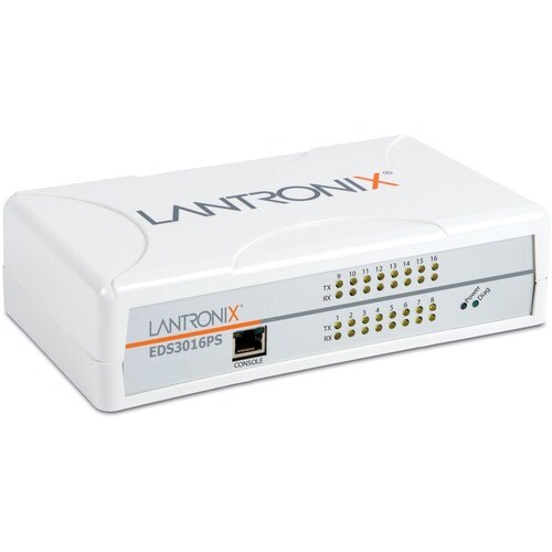 Lantronix EDS EDS3016PS Device Server - New - 512 MB - Twisted Pair - 1 x Network (RJ-45) - 16 - 10/100/1000Base-T - Gigab