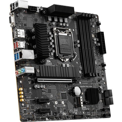 MSI B560M PRO-VDH Desktop Motherboard - Intel Chipset - Socket LGA-1200 - Intel Optane Memory Ready - Micro ATX - Core i3,