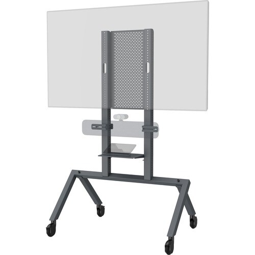 Heckler Design AV Cart for Google Meet Series One Room Kits - 4 Casters - 4" Caster Size - Powder Coated Steel - 44" Width