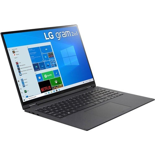 LG gram 16T90P-K.APB7U1 16" Touchscreen Rugged Convertible 2 in 1 Notebook - WQXGA - 2560 x 1600 - Intel Core i7 11th Gen 