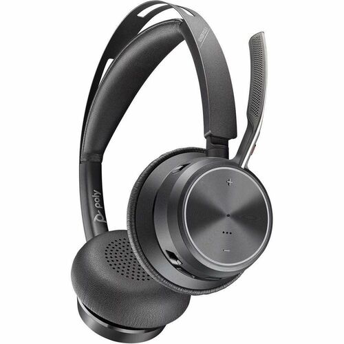 Poly Voyager Focus 2 Headset - Stereo - USB Type A - Wired/Wireless - Bluetooth - 164 ft - 20 Hz - 20 kHz - On-ear - Binau