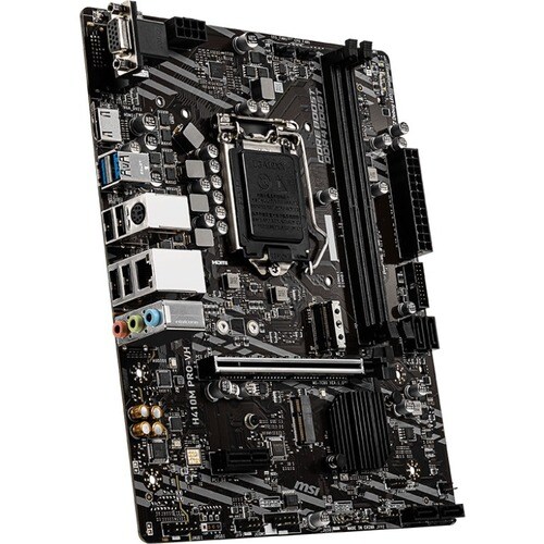 MSI H410M PRO-VH Desktop Motherboard - Intel Chipset - Socket LGA-1200 - Micro ATX - 64 GB DDR4 SDRAM Maximum RAM - DIMM, 