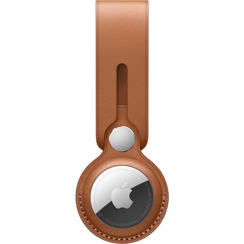 AirTag Leather Loop - Saddle Brown
