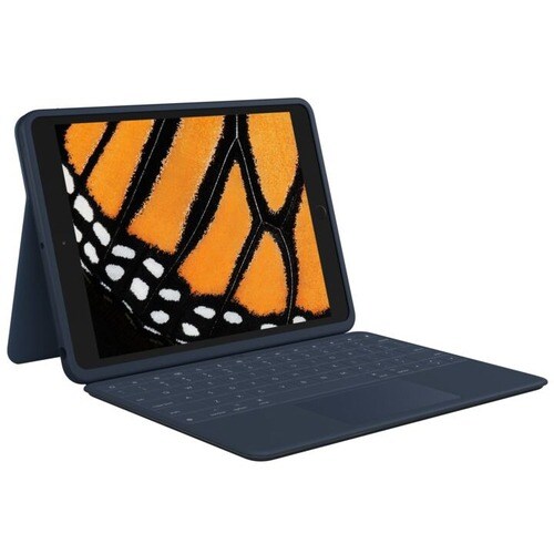 Logitech Rugged Combo 3 Touch Keyboard Case with Trackpad for iPad® (7th, 8th and 9th generation) - Blue (brown box) - Dir