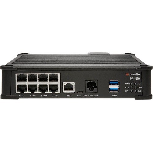 Palo Alto PA-450 Network Security/Firewall Appliance - 8 Port - 10/100/1000Base-T - Gigabit Ethernet - 3DES, AES (128-bit)