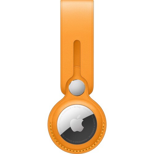 AirTag Leather Loop - California Poppy