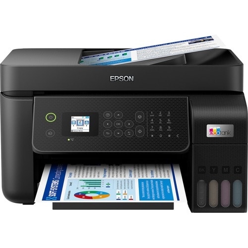 Epson EcoTank L5290 Wireless Inkjet Multifunction Printer - Colour - Black - Copier/Fax/Printer/Scanner - 33 ppm Mono/15 p