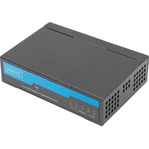 Digitus 5 Ports Ethernet Switch - Gigabit Ethernet - 1000Base-TX - 2 Layer Supported - Power Adapter - 3 W Power Consumpti