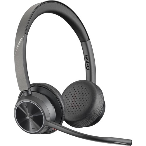 Poly Voyager 4300 UC 4320-M Headset - Stereo - USB Type A - Wired/Wireless - Bluetooth - 5000 cm - 20 Hz - 20 kHz - Over-t