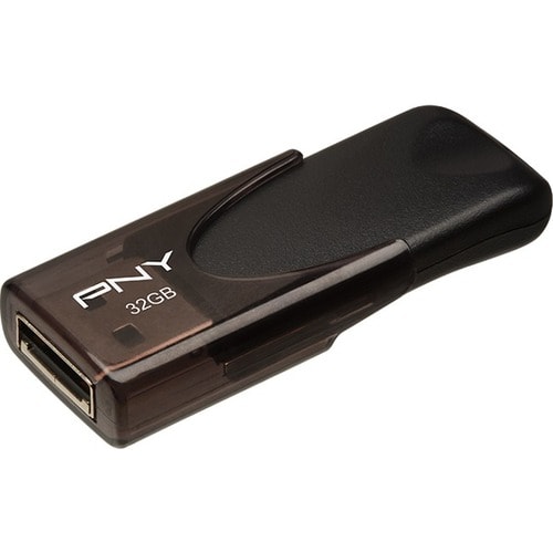 PNY 32GB Attaché 4 2.0 Flash Drive - 32 GB - USB 2.0 Type A - Black