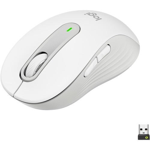 Logitech Signature M650 Mouse - Optical - Wireless - Bluetooth/Radio Frequency - Off White - USB - 2000 dpi - Scroll Wheel