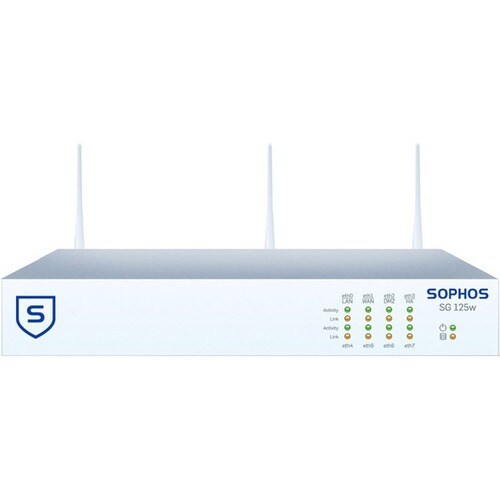 Sophos SG 125w Network Security/Firewall Appliance - 8 Port - 10/100/1000Base-T - Gigabit Ethernet, 1000Base-X - Wireless 