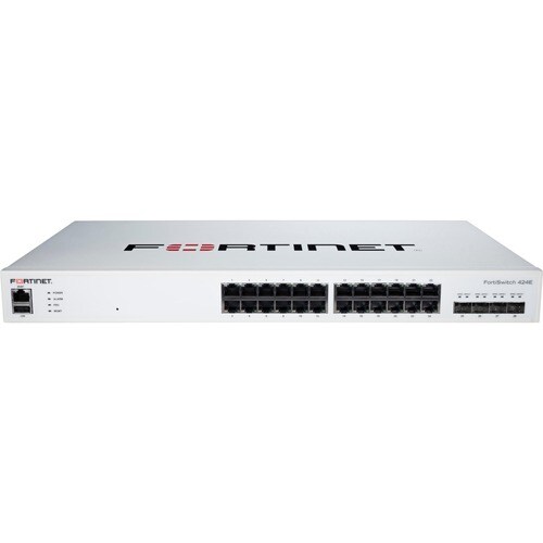 Fortinet FS-424E Layer 3 Switch - 24 Ports - Manageable - 3 Layer Supported - Modular - Optical Fiber, Twisted Pair - 1U H