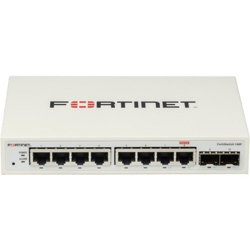 Fortinet FortiSwitch 108F Ethernet Switch - 8 Ports - Manageable - Gigabit Ethernet - 10/100/1000Base-T, 1000Base-X - 2 La