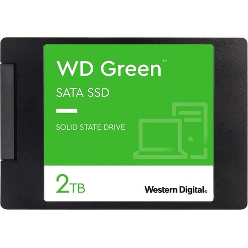 WD Green WDS200T2G0A 2 TB Solid State Drive - 2.5" Internal - SATA (SATA/600) - Notebook, Desktop PC Device Supported - 54