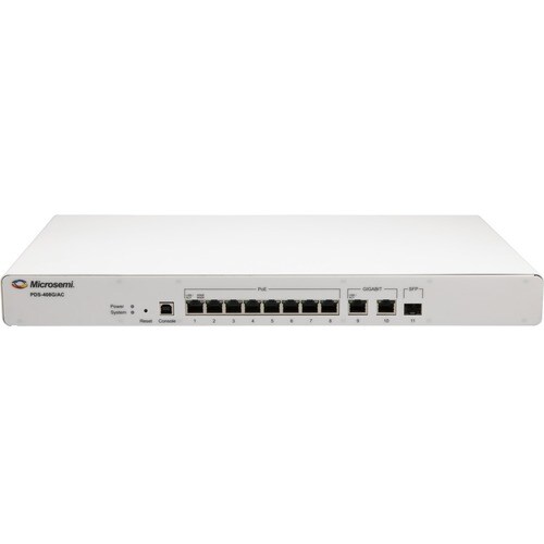 Microchip PDS-408G 8 Ports Manageable Ethernet Switch - 2 Layer Supported - Modular - 1 SFP Slots - Twisted Pair, Optical 