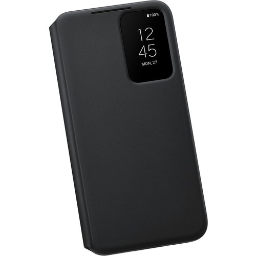 Samsung Smart Clear View Carrying Case Samsung Galaxy S22 Smartphone - Black - Bacterial Resistant, Dirt Resistant - Plast