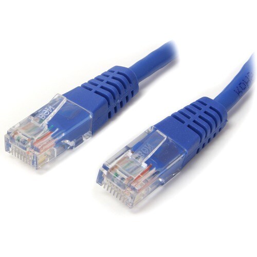 StarTech.com 35 ft Blue Molded Cat5e UTP Patch Cable - Make Fast Ethernet network connections using this high quality Cat5