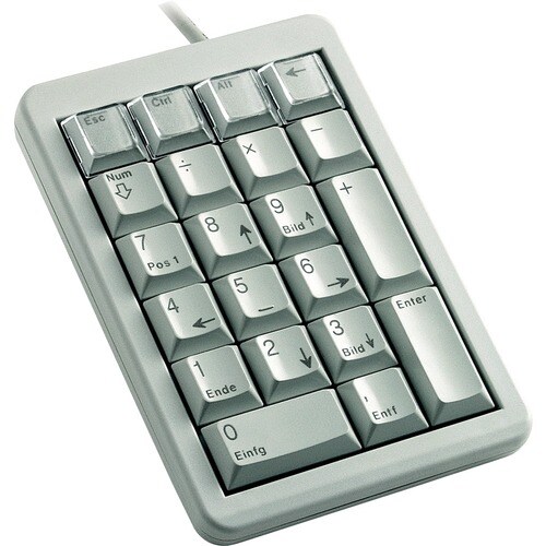 CHERRY G84-4700 Light Gray Wired Keypad - For Frequent Number Entry - All Keys Are Programmable